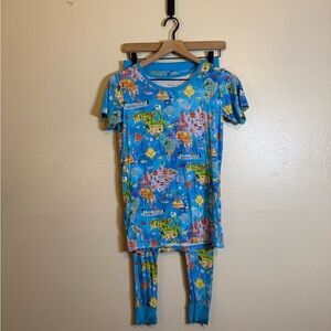 Little Sleepies Around the‎ World map 2-piece pajama set